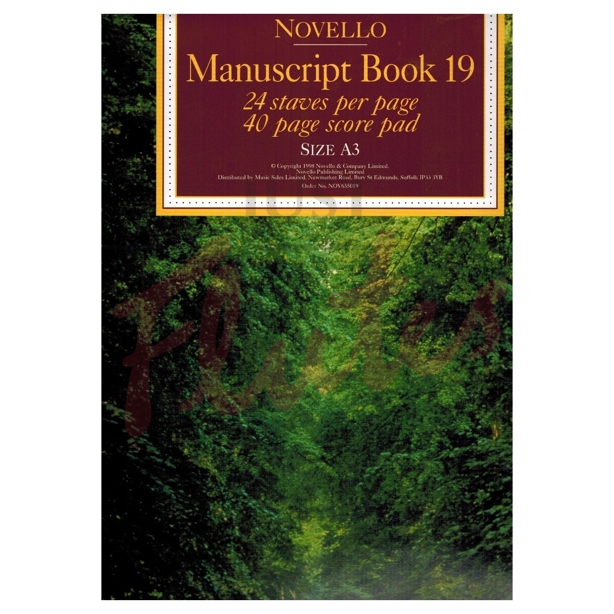 Manuscript Book 19 - 24-Stave A3, 40 Pages